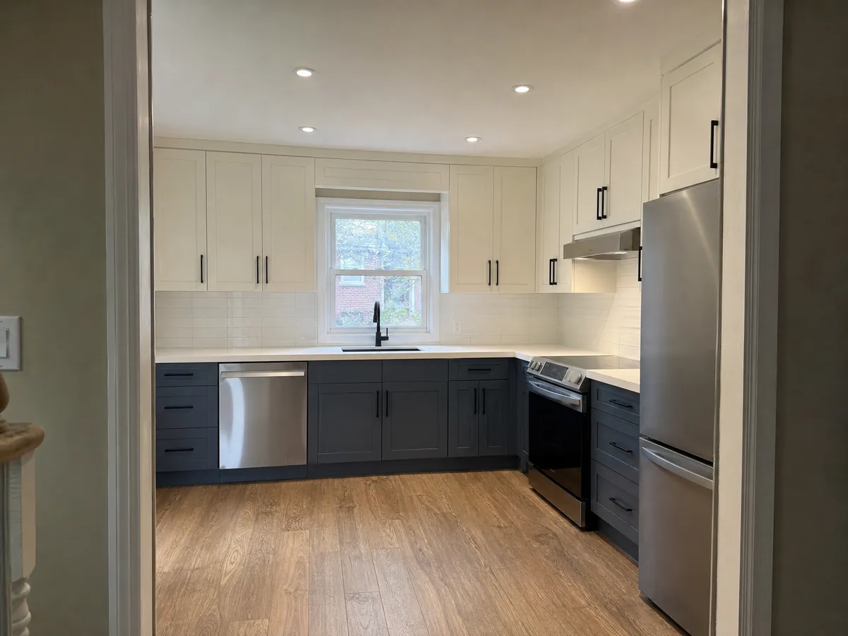 Example finished kitchen project photo shown on Maple Reno Co.'s card